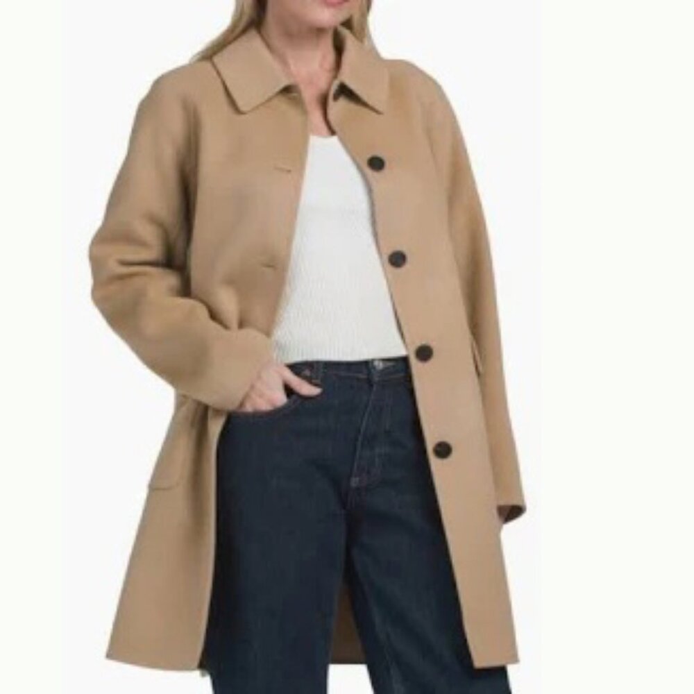 * HOST PICK * THEORY  NEW CAMEL  Wool Coat - Picture 3 of 6